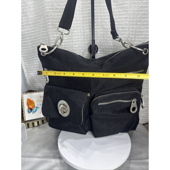 (E4) Baggallini Durable Sydney Black Cross Body Bag Purse Travel Pockets - Picture 5 of 13